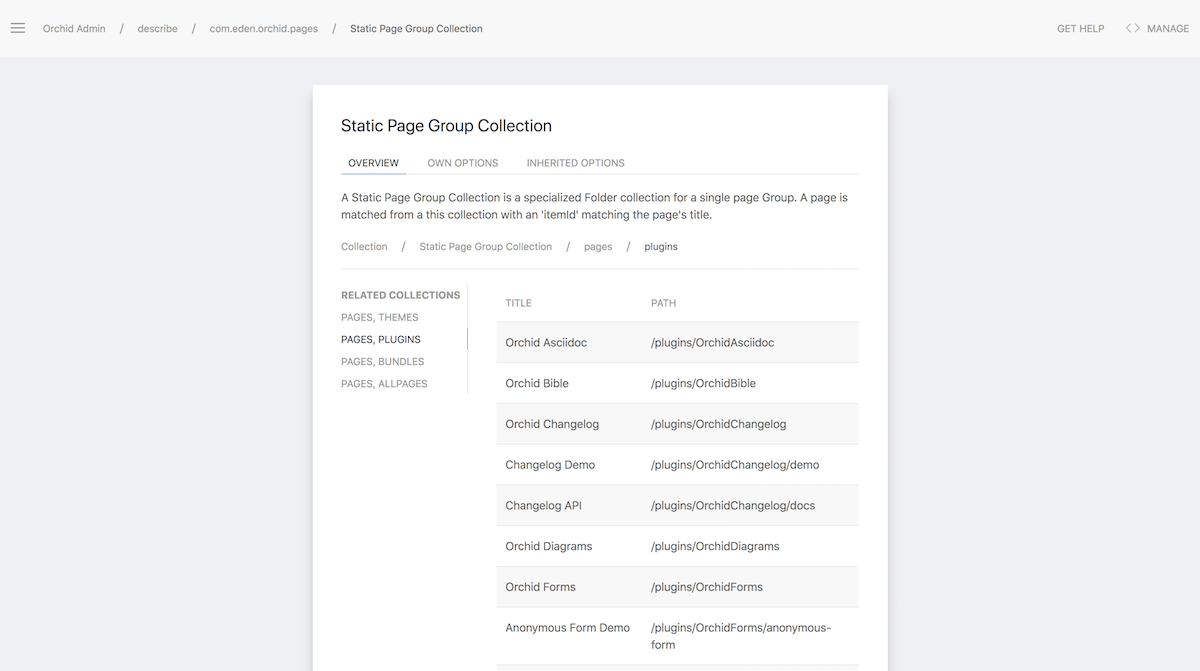 Admin panel manage panel