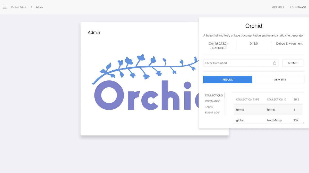Admin panel manage panel