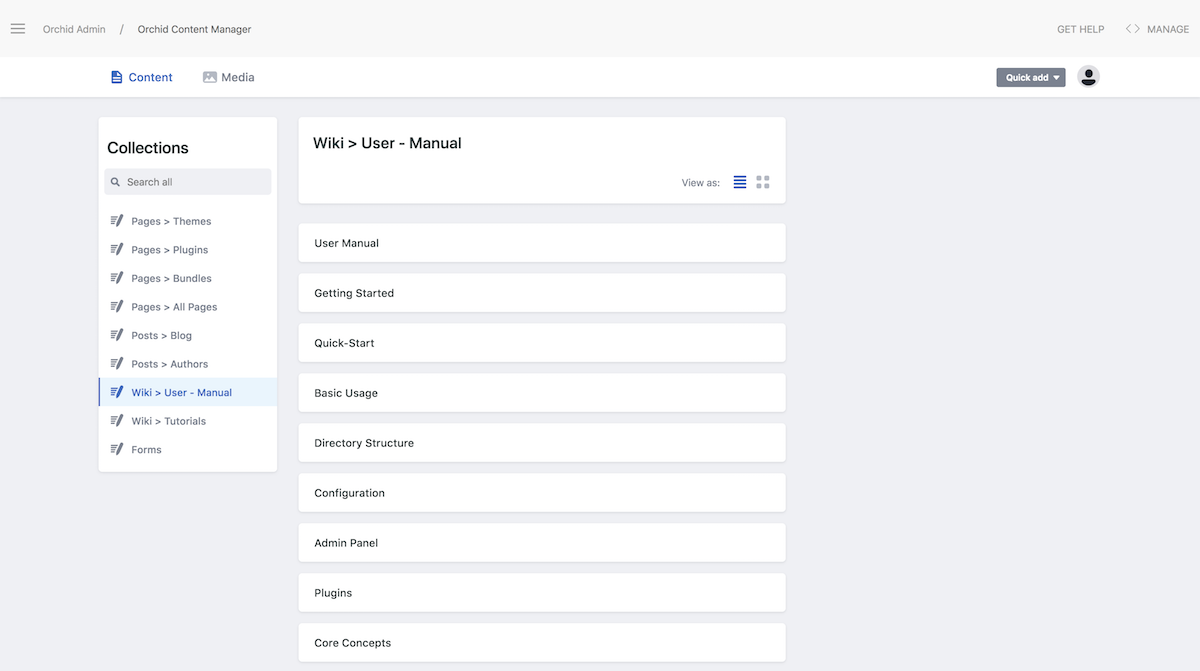 Admin panel progress