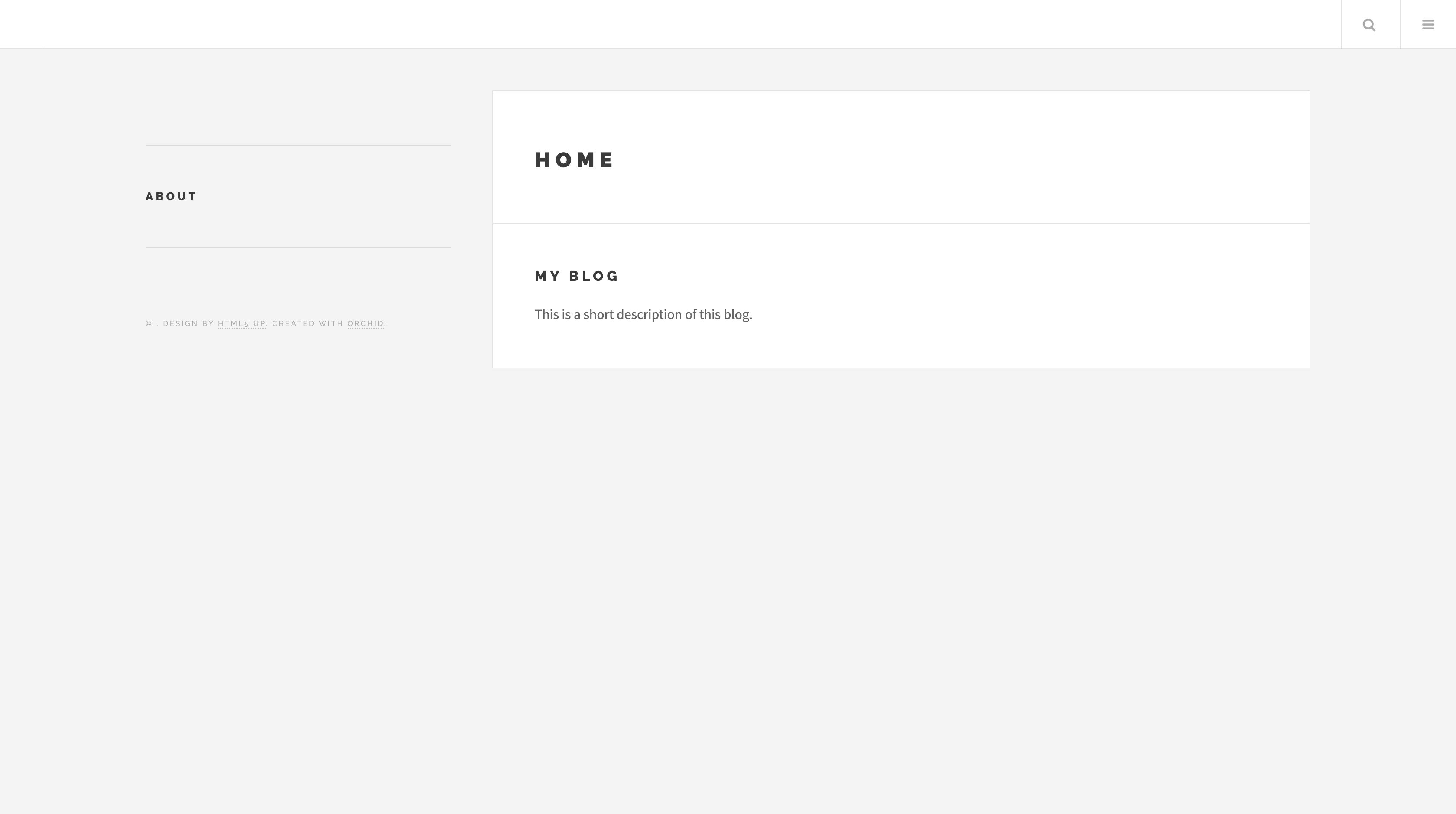 Orchid Site with Homepage content